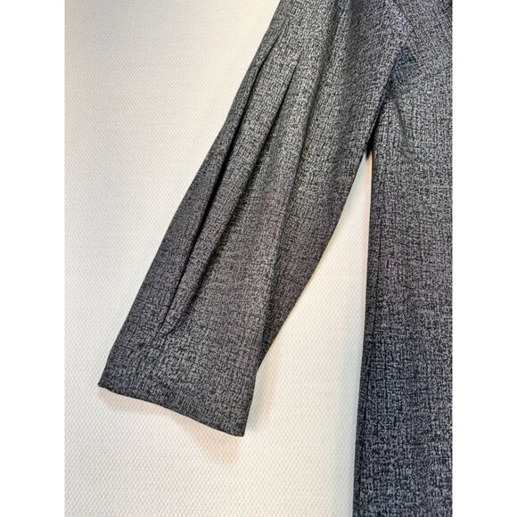 Banana Republic Women's Shift Dress Pleated Sleeves Size XS Gray Black Career - Picture 4 of 11